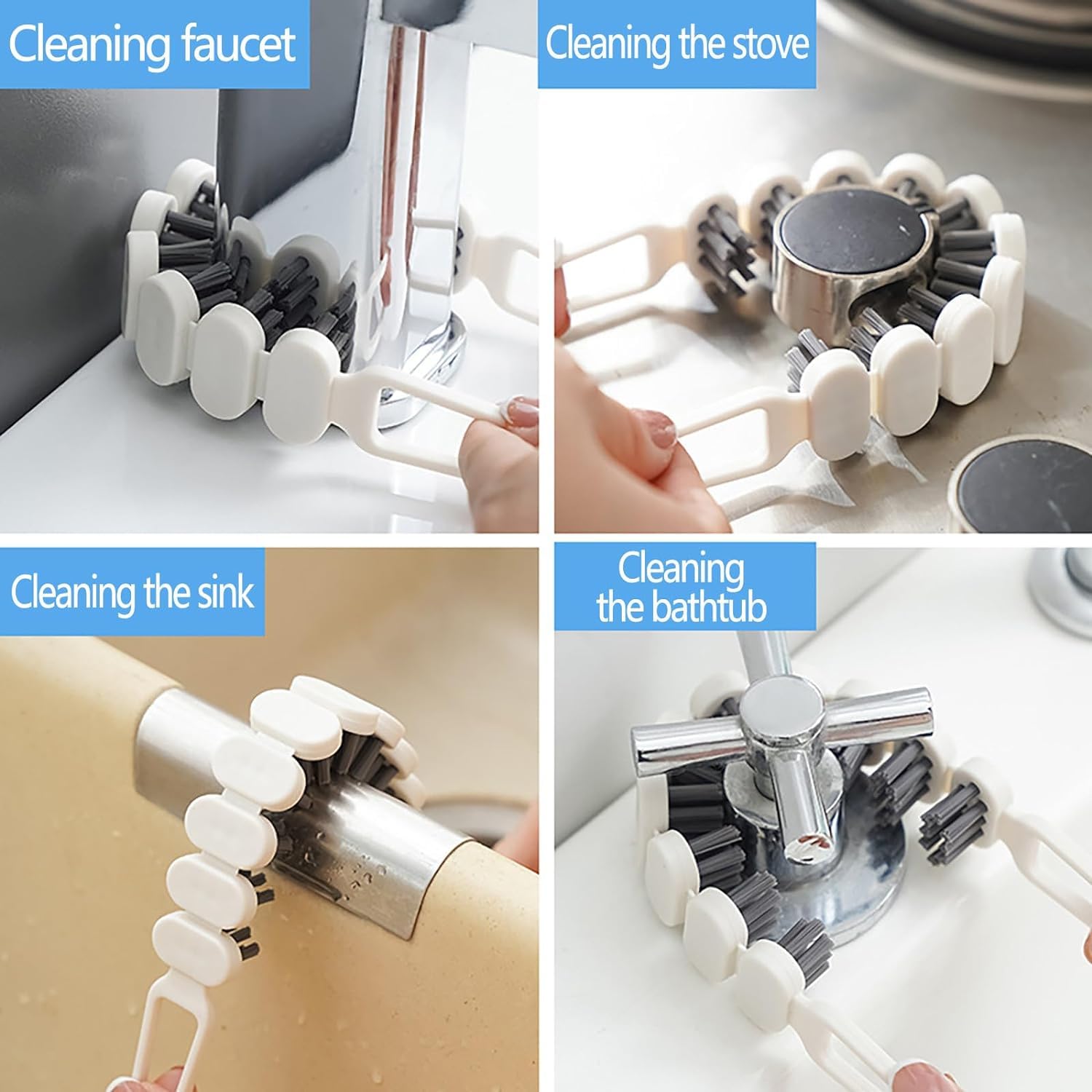 Kitchen Faucet Brush, Crevice Cleaning Brush Flexible Brush Multifunctional Cleaning Brush, Compact and Convenient Dead Corner Bathtub Brush Detail Cleaning Brushes Kitchen Faucet Brush, Crevice Cleaning Brush Flexible Brush Multifunctional Cleaning Brush, Compact and Convenient Dead Corner Bathtub Brush Detail Cleaning Brushes